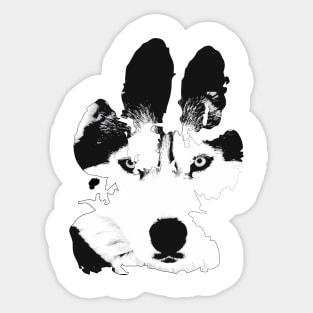 T Shirt dog paw ladies heart Sticker